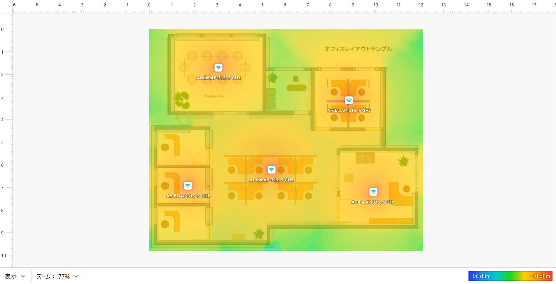 電波強度ヒートマップ画像